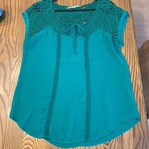 Green Lace Top Shirt